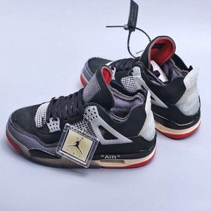 Nike Air Jordan 4 Retro Black Red Michael Jordan AJ4 Generation Middle School Re